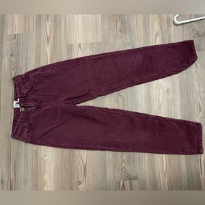 BDG Urban Outfitters Pants Mom High Rise Corduroy Burgundy Women (26x32)